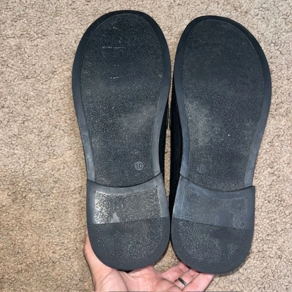 Tory Burch Rain Loafers Waterproof Rubber Logo Shoes Black 10